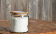 Load image into Gallery viewer, Salt Flower Sea Salt in Reusable Glass Jar with Bamboo lid
